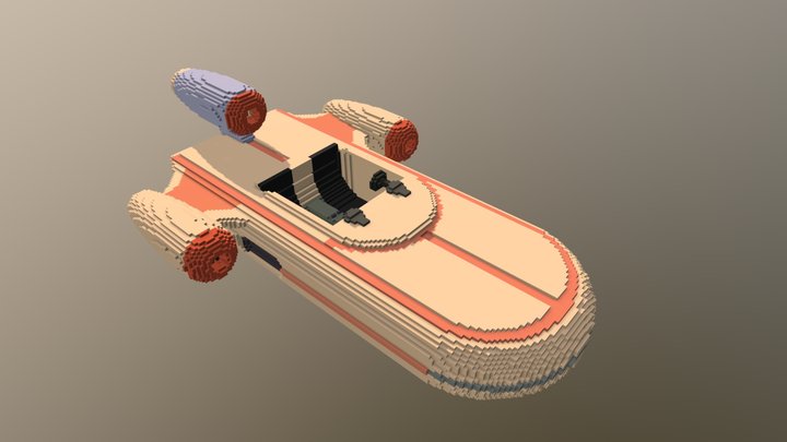StarWars Land Speeder 3D Model