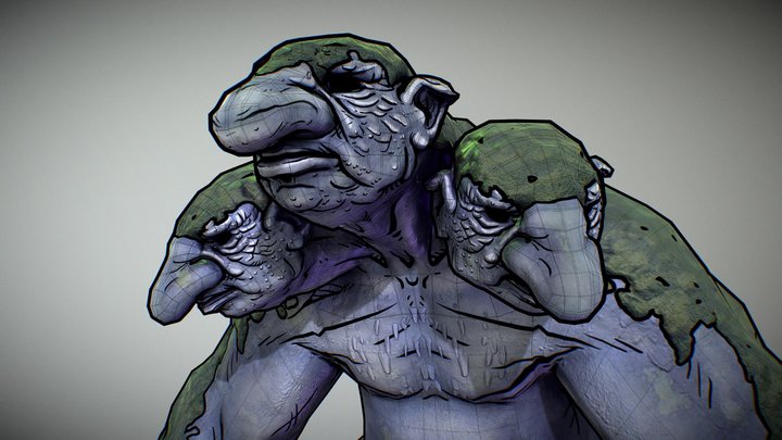 Three-headed Troll 3D Model