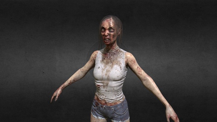 Zombie Girl B 3D Model