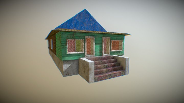 Russian House (low-poly model) 3D Model