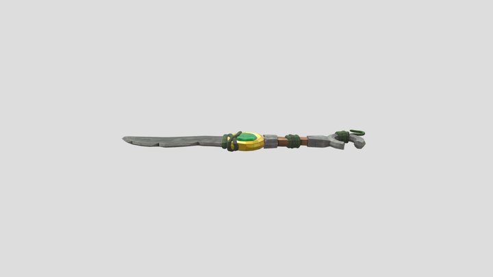 Stylized Earth Dagger 3D Model