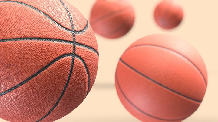 Basketballs - Clean & Dirty - PBR Game ready 3D Model