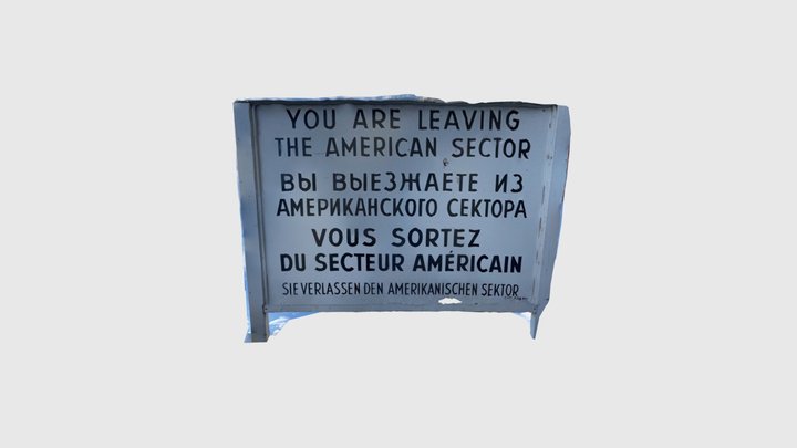 Checkpoint Charlie Sign 3D Model