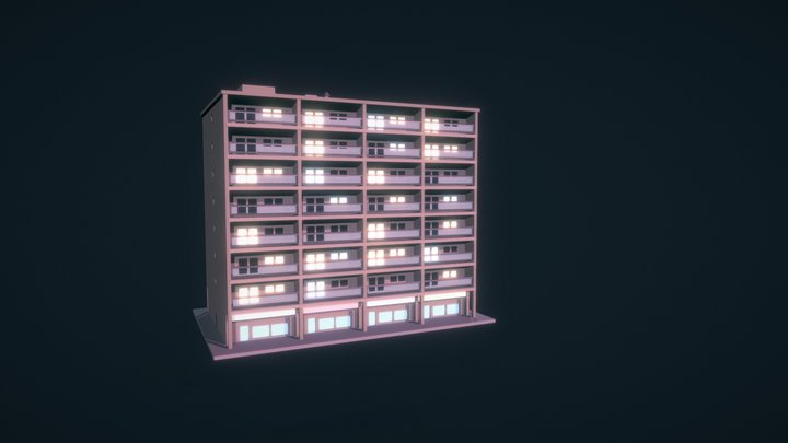 Apartment Building 3D Model