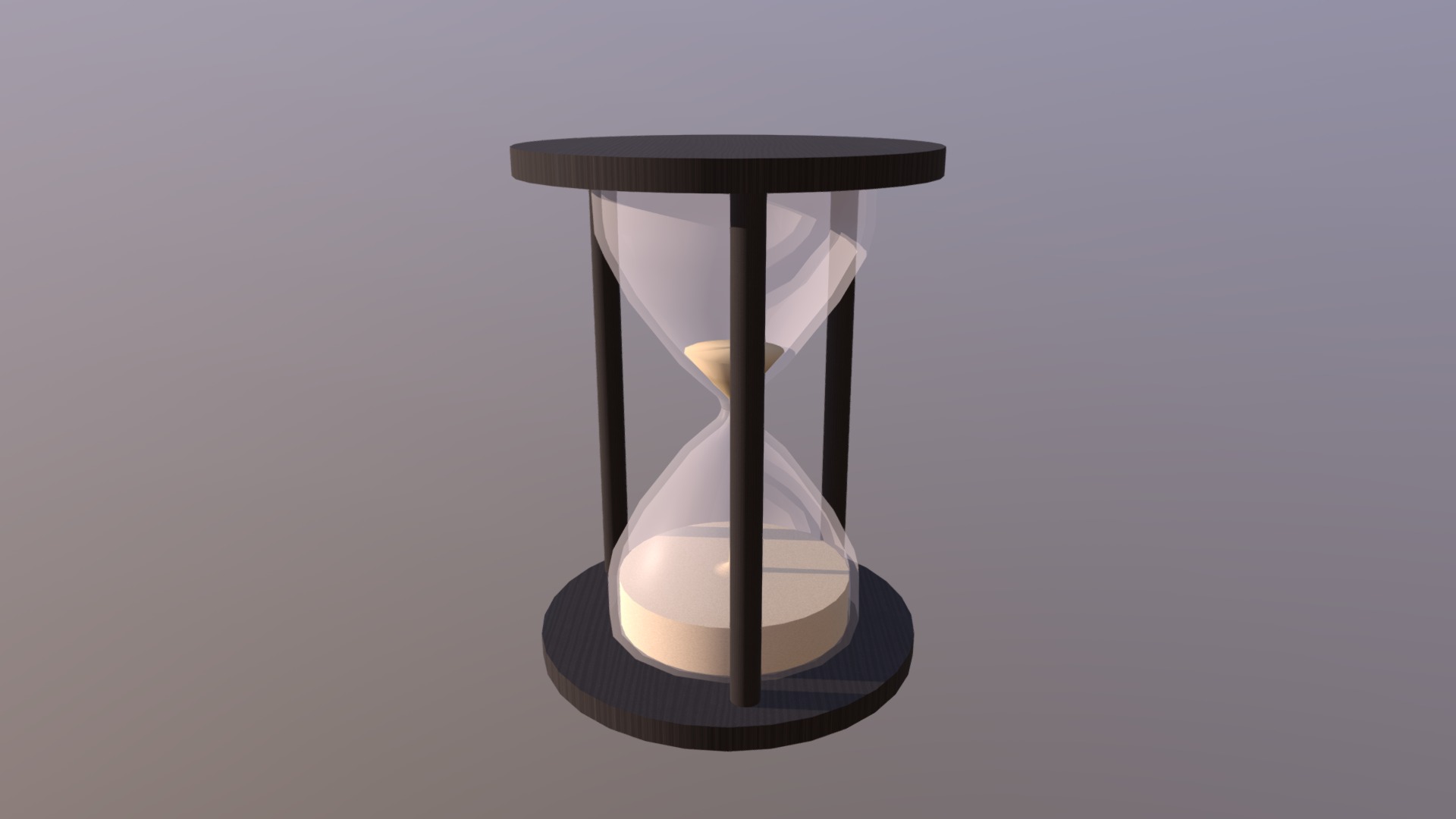 3D model Hourglass - This is a 3D model of the Hourglass. The 3D model is about a table with a chair.