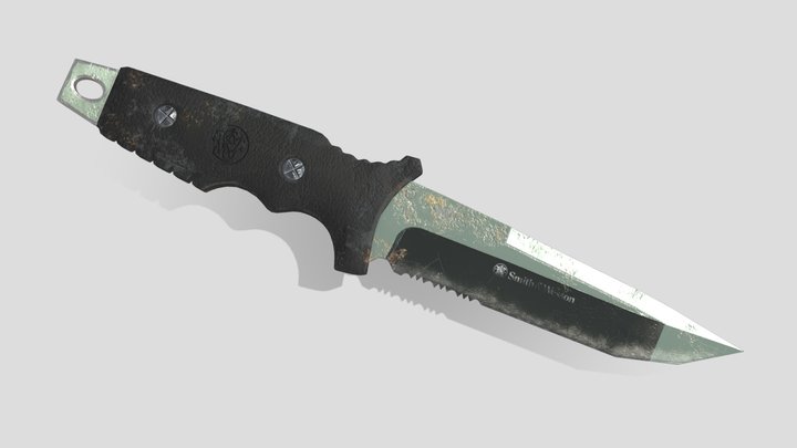 Fixed Knife 3D Model
