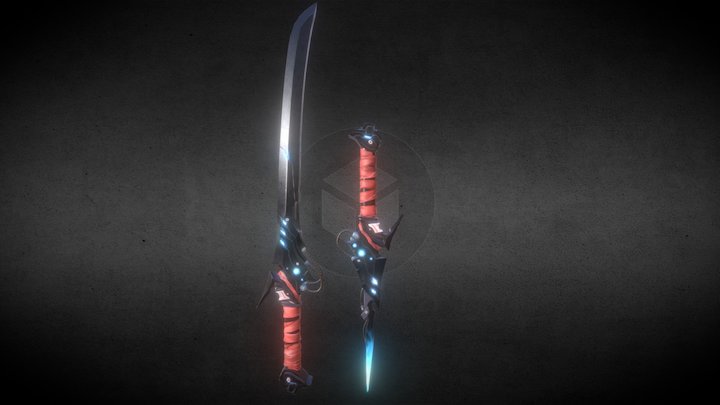 bleu dagger 3D Model