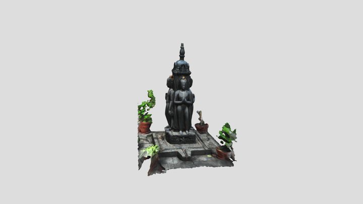 Chiva with Standing Buddhas 3D Model