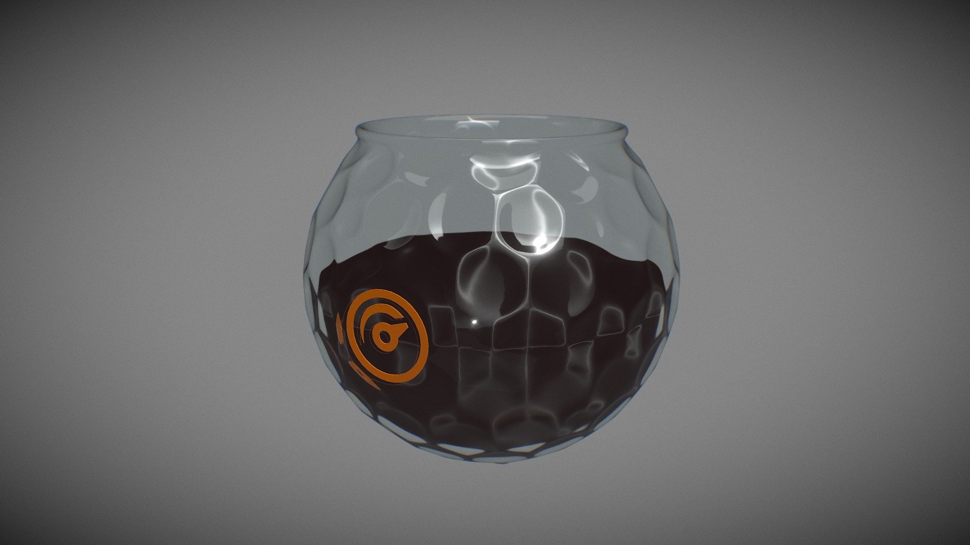 3d model of a golf glass