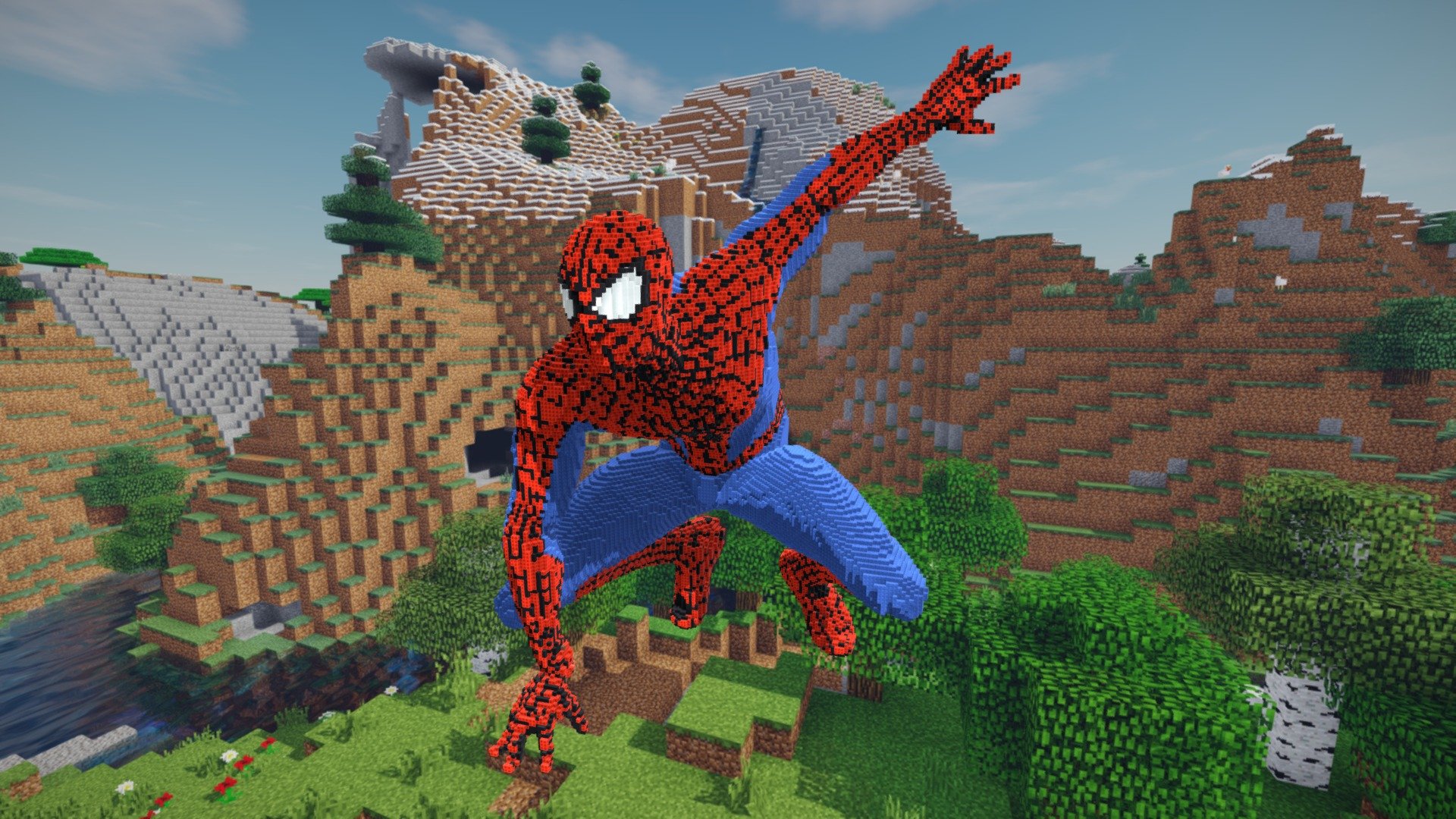 Minecraft Spider-Man Build Schematic - Buy Royalty Free 3D model by