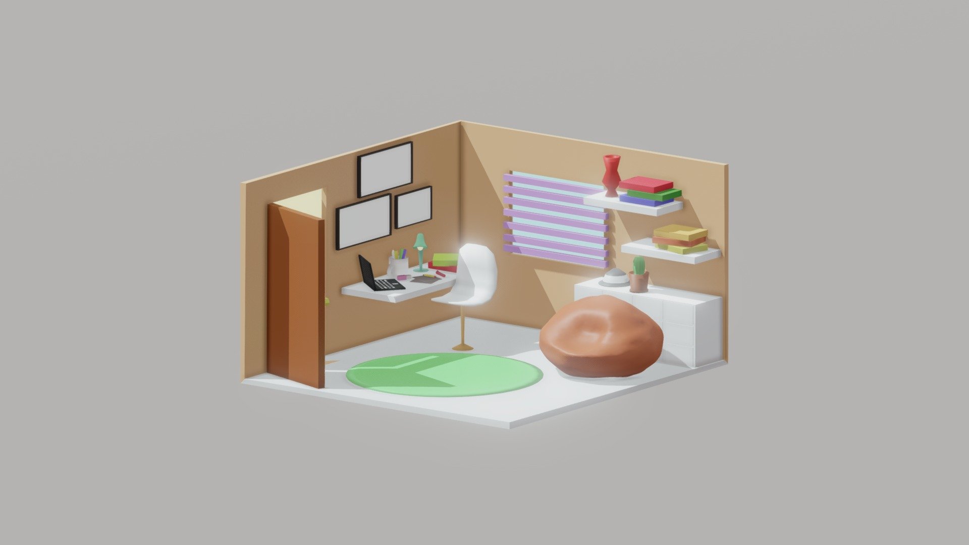 Chiling Isometric Room