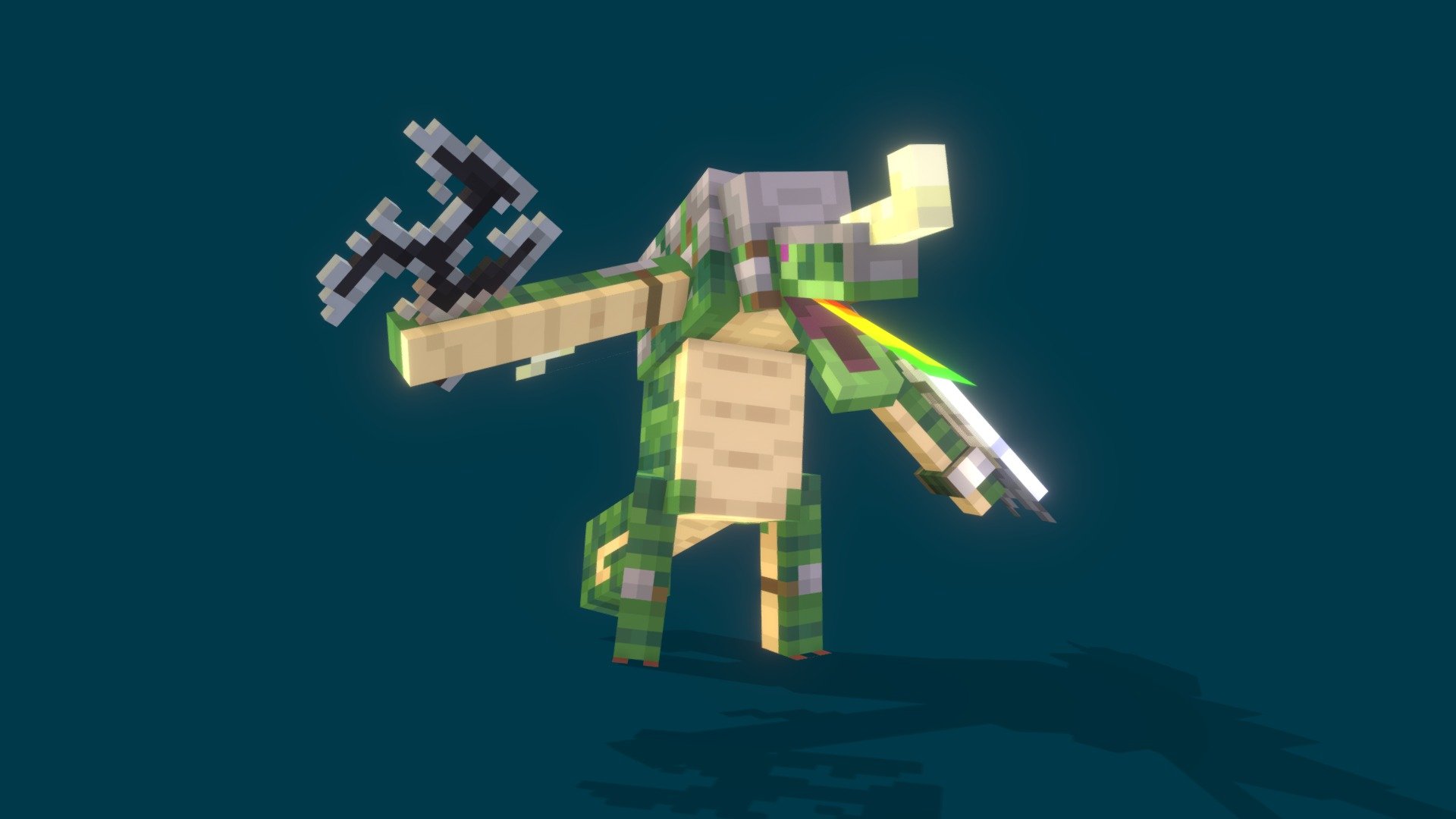 Minecraft x BotW : Lizalfos - 3D model by FigueFlaque