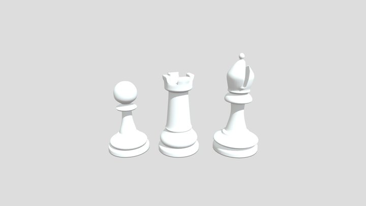 Peças de Xadrez - Prova 3D Model