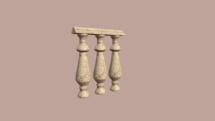 Marble Railing 3D Model