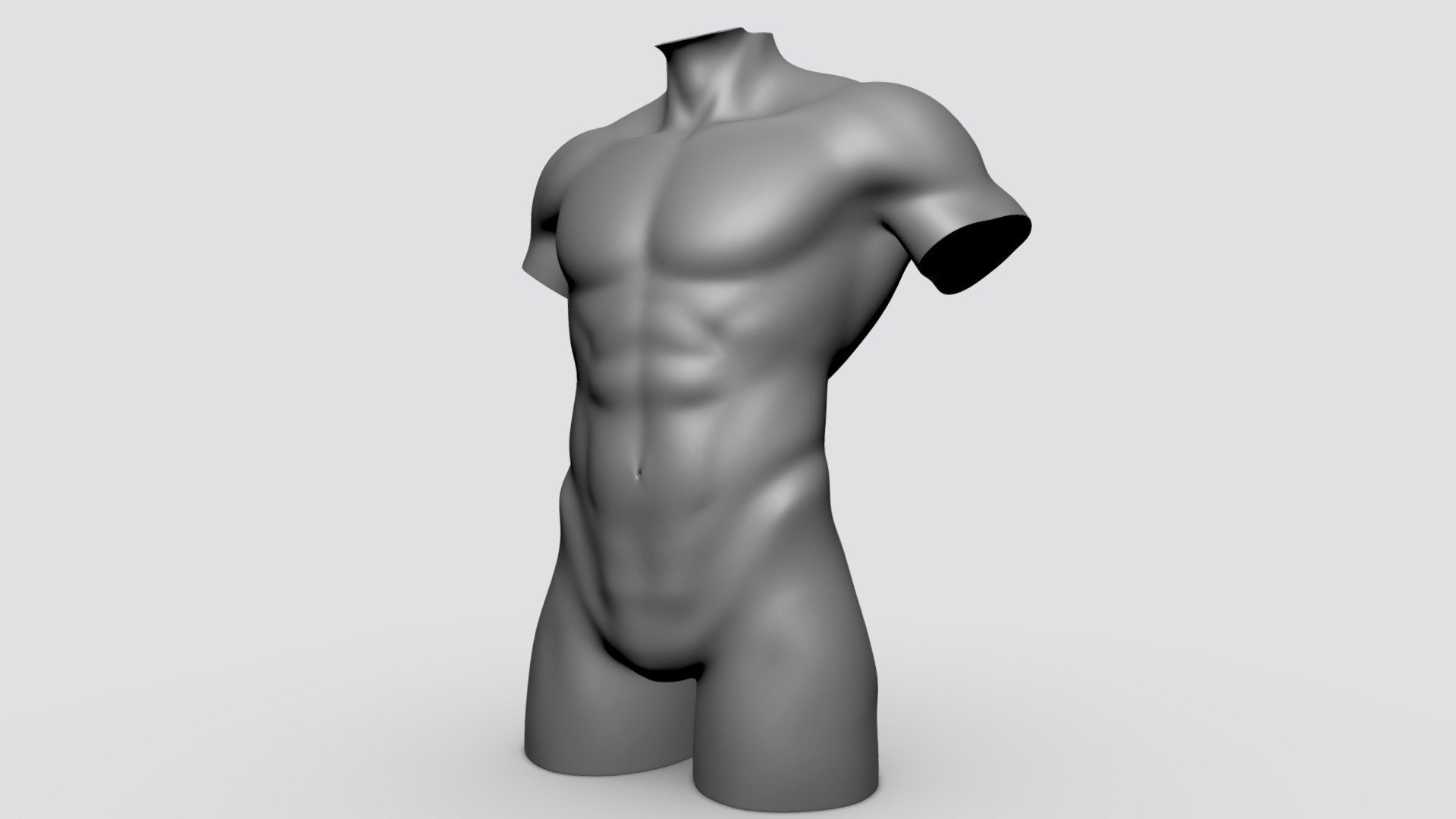Male Torso Basemesh — Sketchfab embed 3D viewer