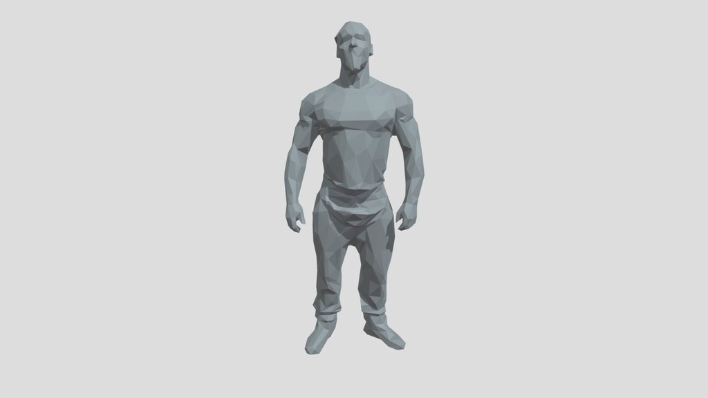 Lowpoly Male Bodybuilder