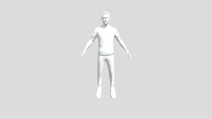 Slow Jog Backwards 3D Model