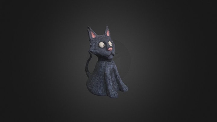 Black cat 3 3D Model