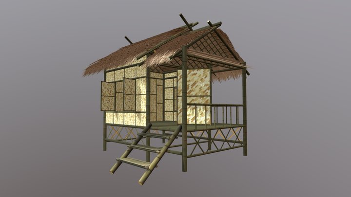 Thai Bamboo House 3D Model