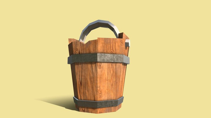 Low Poly Bucket 3D Model