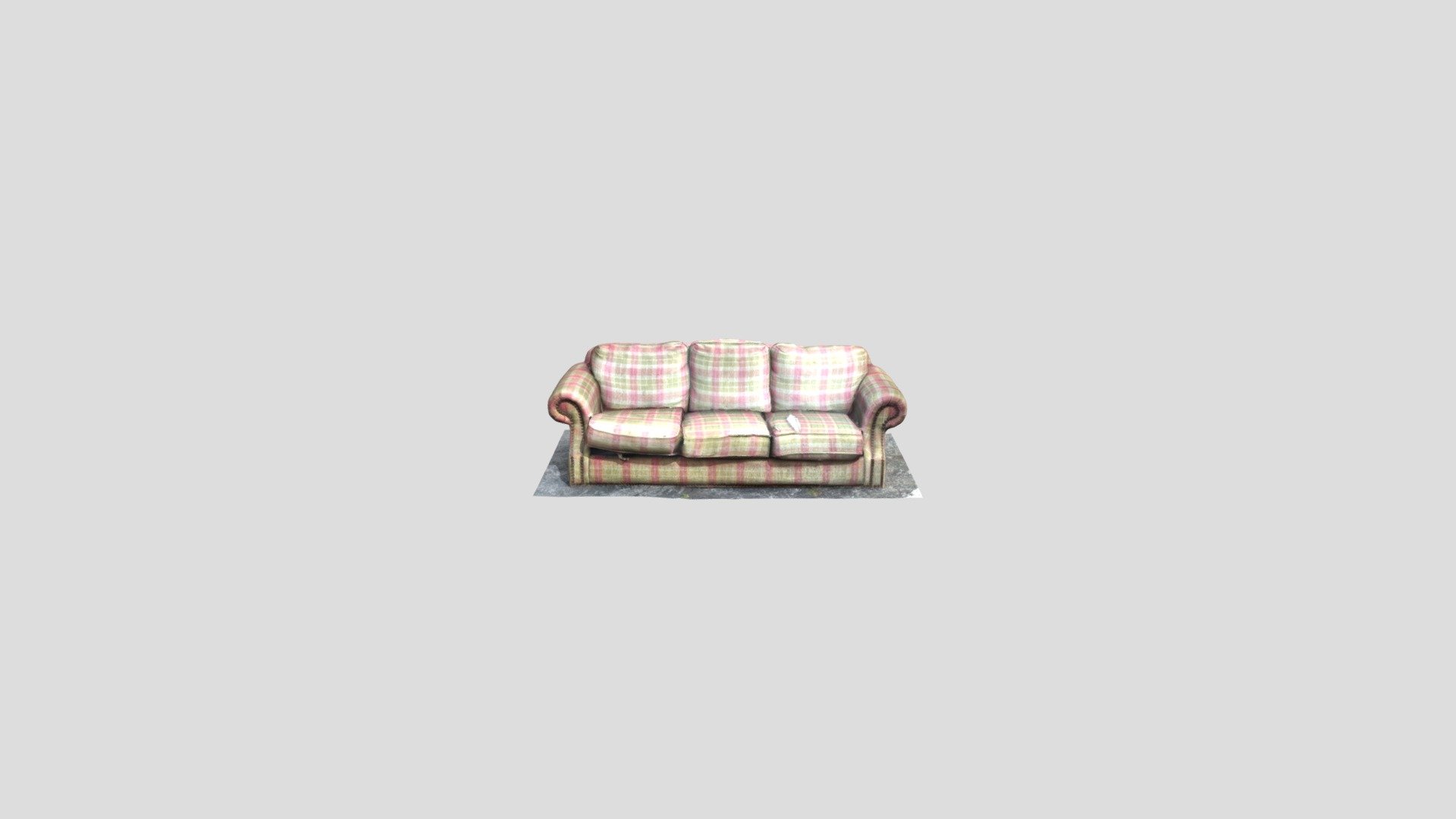 Plaid TrashScan Couch