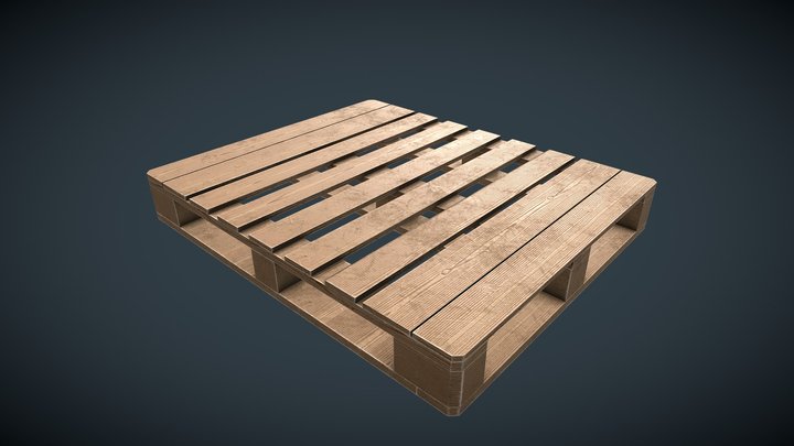 Wooden Skid(PBR) 3D Model