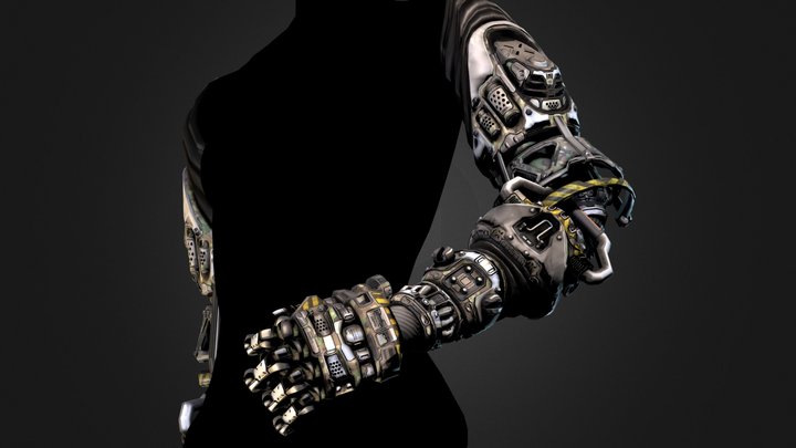 Mechanical arms for kemono avatar 3D Model