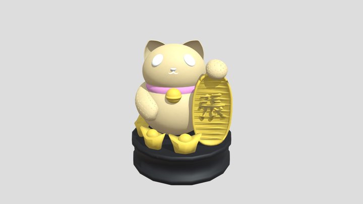 Cat Statue 3D Model