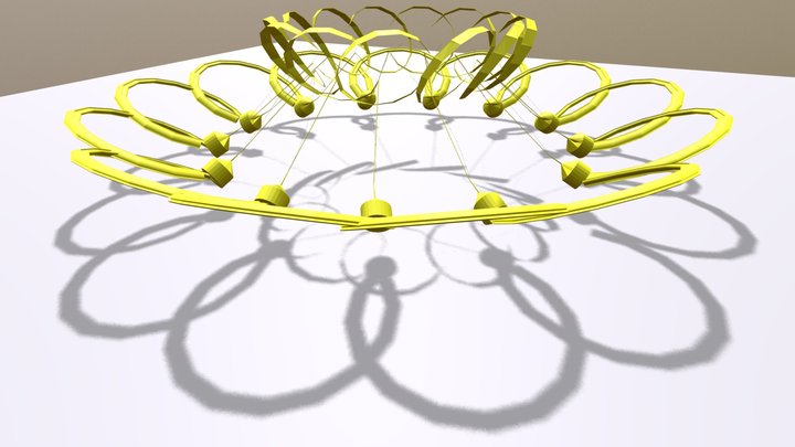Sketch 3d shadow flower 3D Model