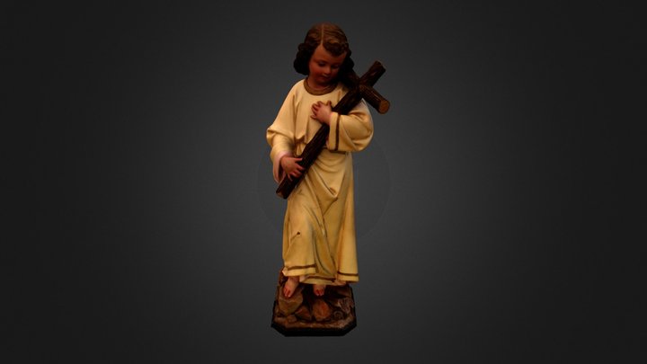Talla en madera de Jesus 3D Model