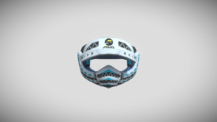 Forge Branded Paintball Mask (Cyan)(Splatoon) 3D Model