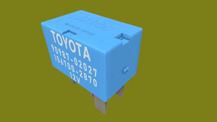 Denso relay 12V (made in Japan) 3D Model
