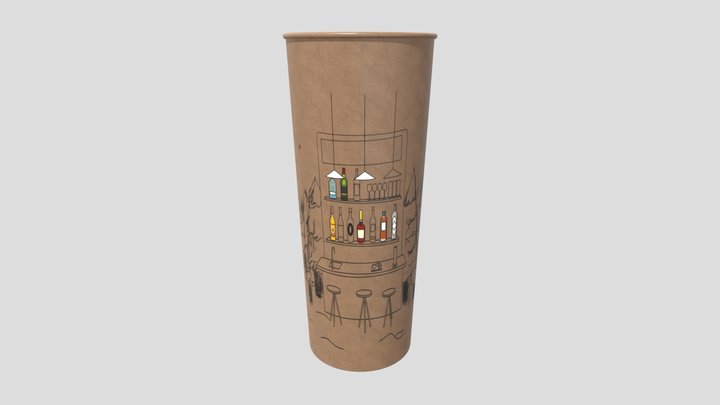 Tonbecher 3D Model