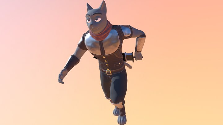 Cat Character Test 3D Model