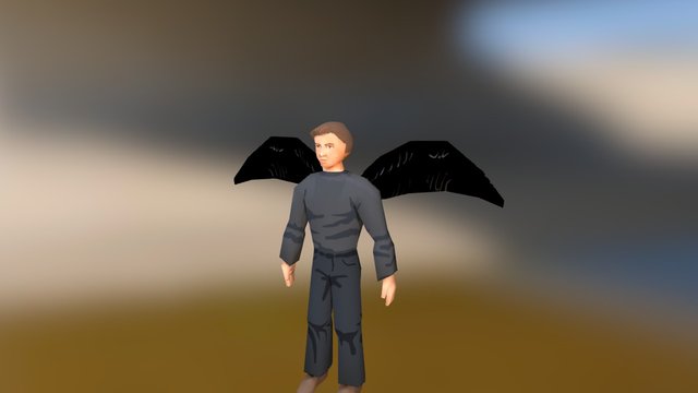 Flying man 3D Model