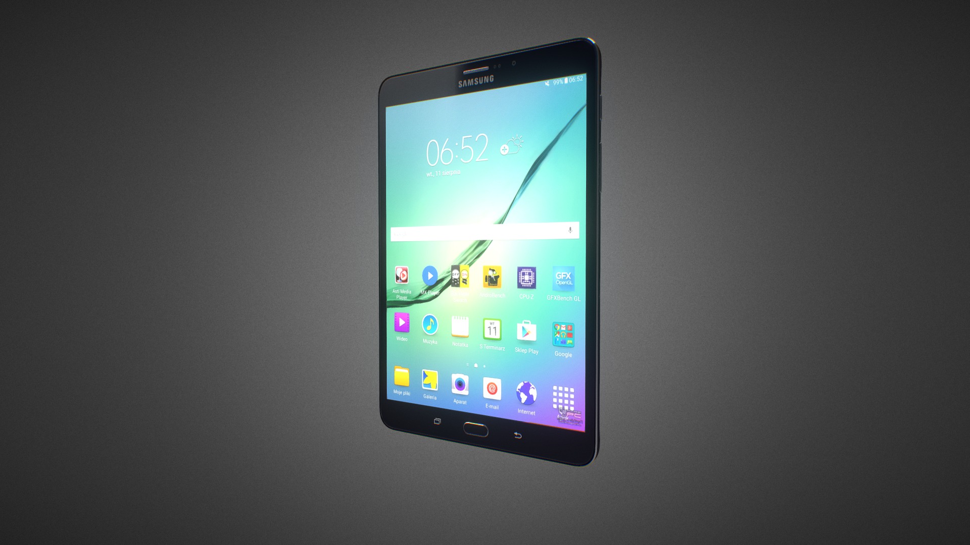 3D model Samsung Galaxy Tab S2 8.0 for Element 3D - This is a 3D model of the Samsung Galaxy Tab S2 8.0 for Element 3D. The 3D model is about a black smartphone with a blue screen.
