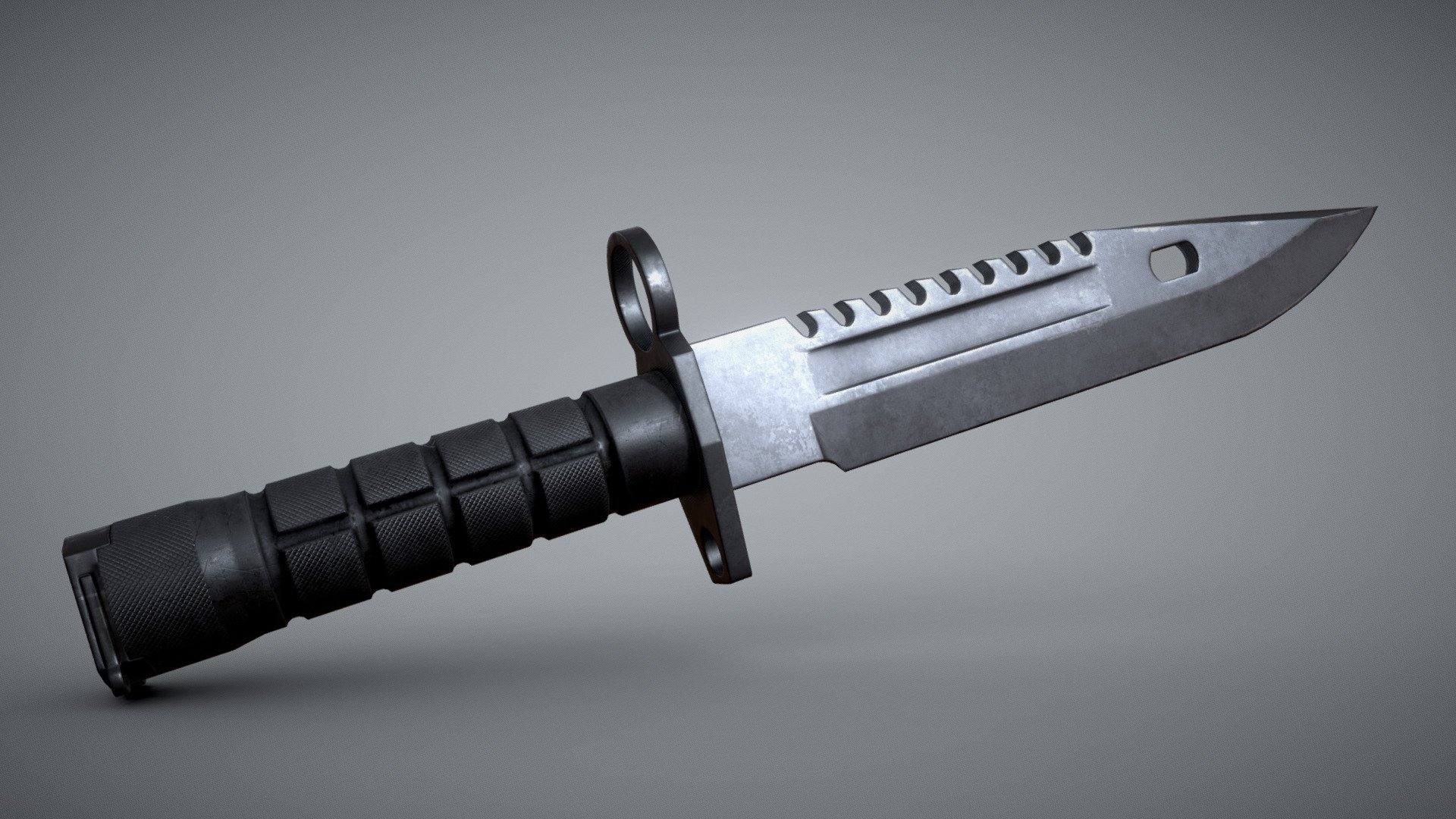 M9 Bayonet Tactical Knife Aaa Game Ready Asset Buy Royalty Free 3d