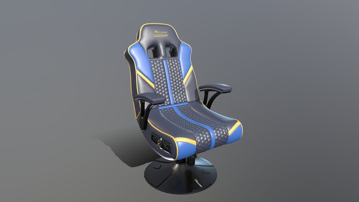 X Rocker Adrenaline Pedestal Gaming Chair 3D Model