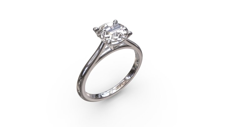 Cathedral Diamond Ring 3D Model