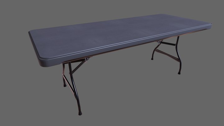 Folding_ Table(Black) 3D Model