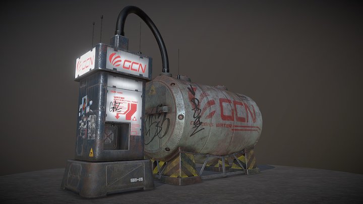 Old Water Tank 3D Model