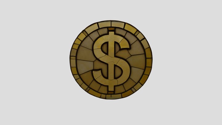 Mosaic Coin 3D Model