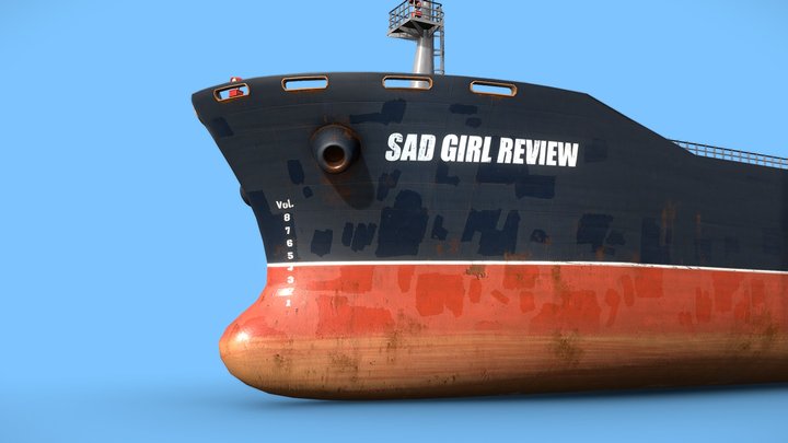 Cargo Ship for Sad Girl Review 3D Model