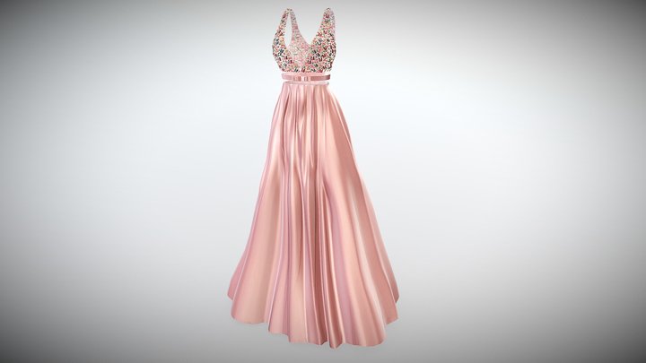 Evening Gown Dress 3D Model