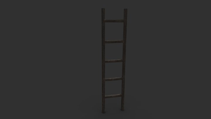 wooden Ladder 3D Model