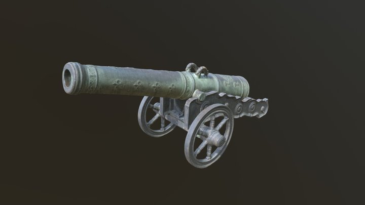 17th Century French Cannon 3D Model
