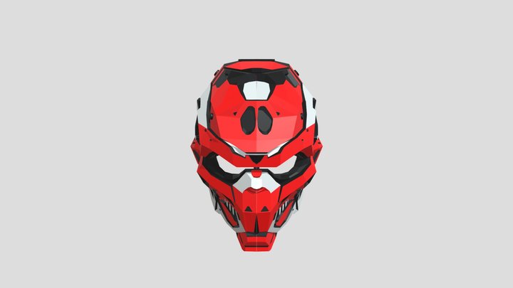 Hunter Red Mask XR-5001 3D Model
