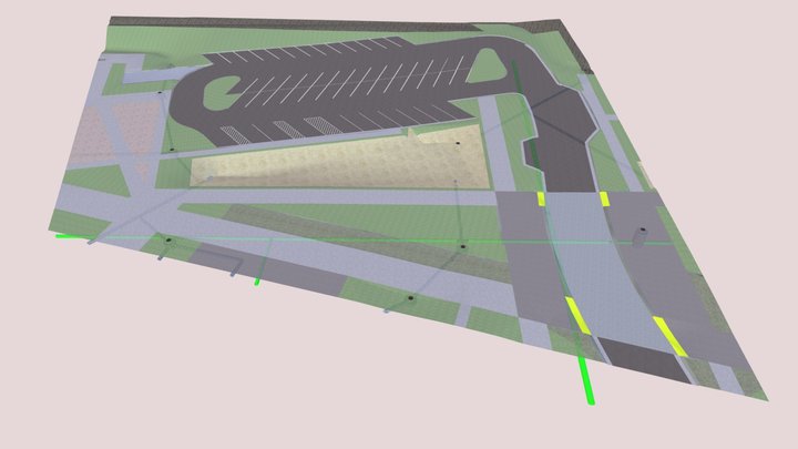 Nuevo East - The Exchange Parking Lot 3D Model