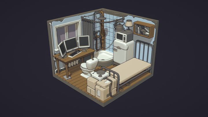 Artist's room 3D Model