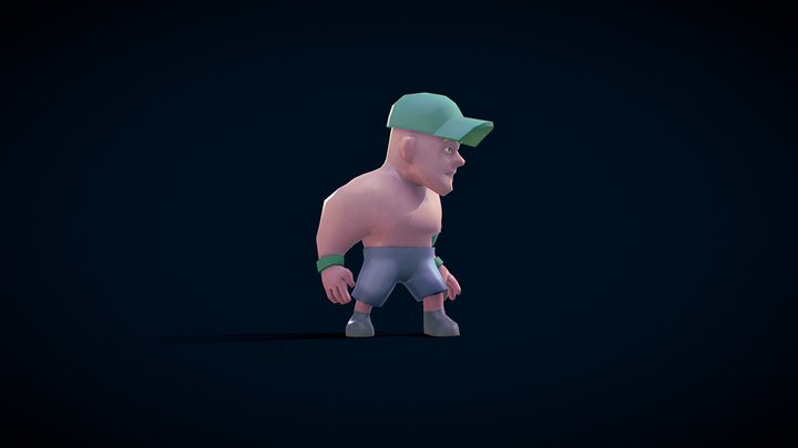 Stylized John Cena 3D Model